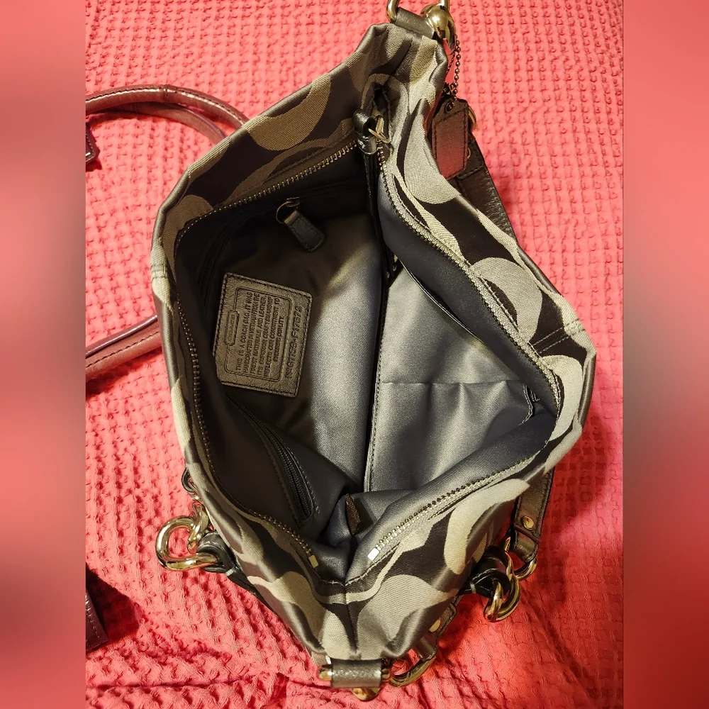 Coach y2k signature hobo silver grey monogram brand new vintage y2k condition - Picture 3 of 7